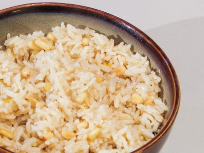 Brown Rice with Toasted Pine Nuts