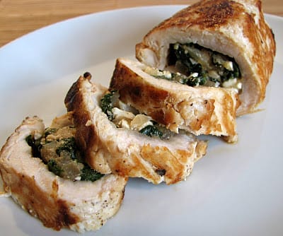 Feta, Spinach and Caramelized Onion Stuffed Chicken Breasts | For the ...