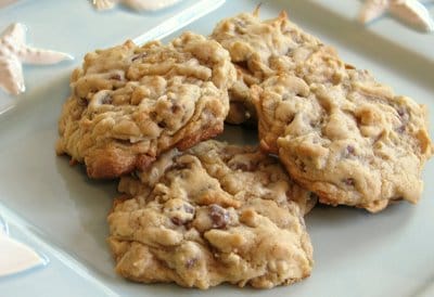 Coconut, Chocolate Chip and Almond Cookies