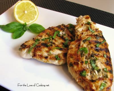 Lemon and Basil Chicken Breasts | For the Love of Cooking