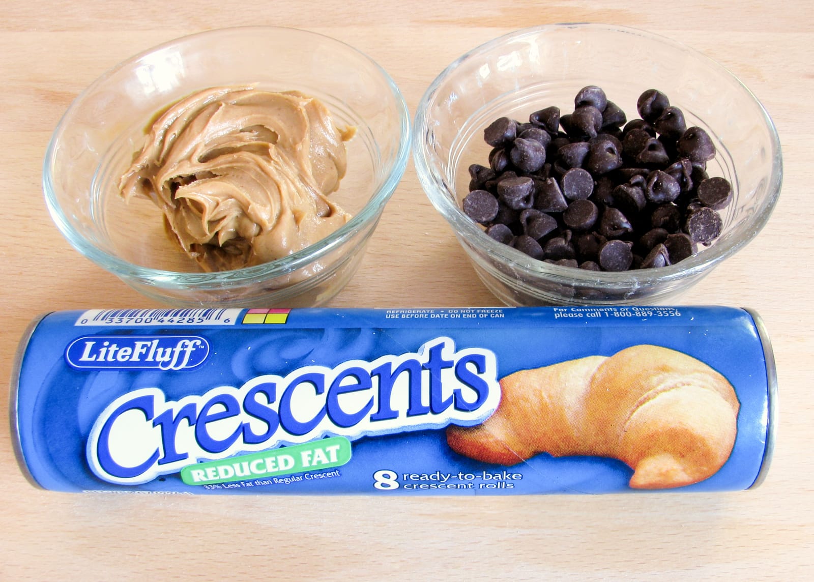 Chocolate and Peanut Butter Filled Crescent Rolls