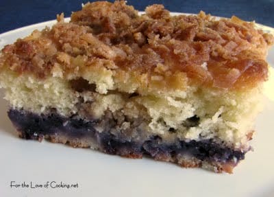 Blueberry and Coconut Coffee Cake