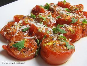 Roasted Tomatoes with Cotija Cheese and Cilantro