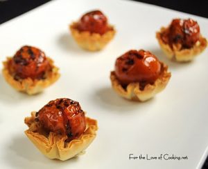 Roasted Tomato and Feta Cheese Mini Tarts