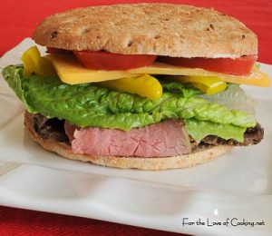 Roast Beef, Cheddar and Pepperoncini Sandwich