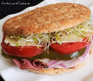 Turkey and Roast Beef Sandwich with Extra Sharp Cheddar