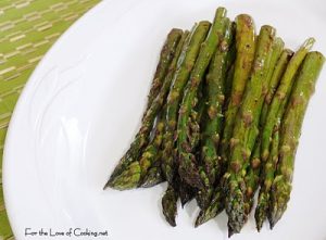 Roasted Asparagus with Browned Butter, Soy and Balsamic Sauce