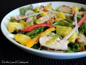 Grilled Chicken Salad with Spicy Pineapple Dressing