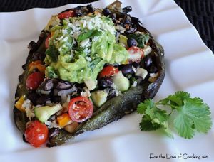 Black Bean and Vegetable Stuffed Poblano Peppers