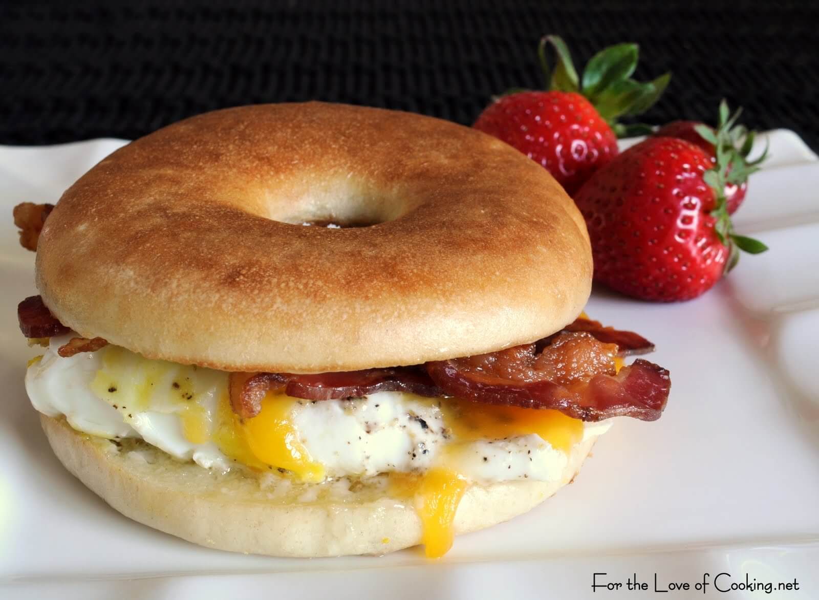 Bacon, Egg and Cheese Bagel Sandwich