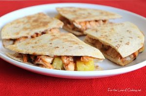 Roasted Chicken and Pineapple Quesadilla