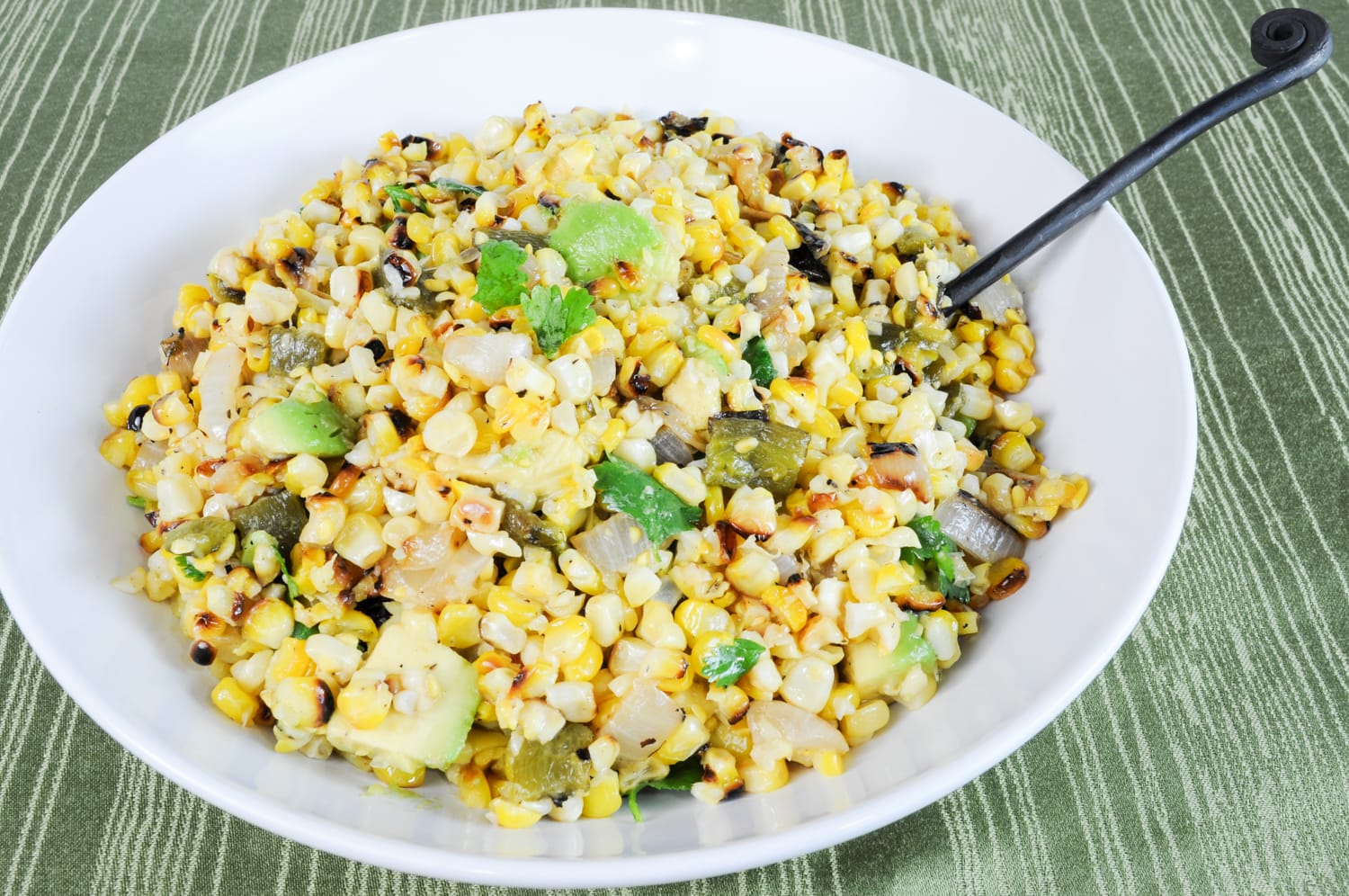 Grilled Corn, Poblano, and Onion Salad with Lime Vinaigrette
