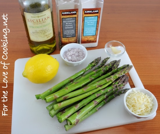 Pan Grilled Asparagus with Lemon Shallot Vinaigrette