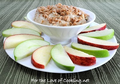 Toffee Crunch Dip with Sliced Apples