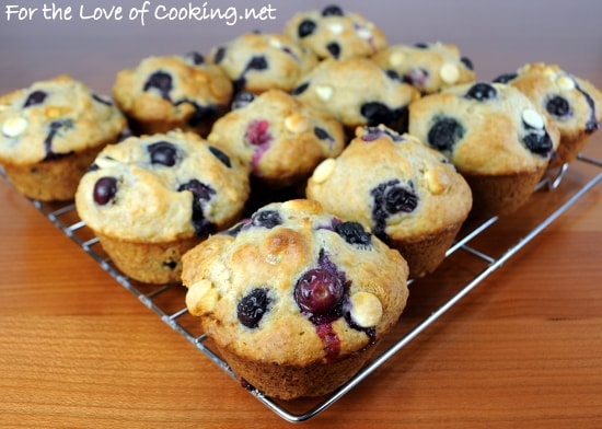 Blueberry and White Chocolate Muffins
