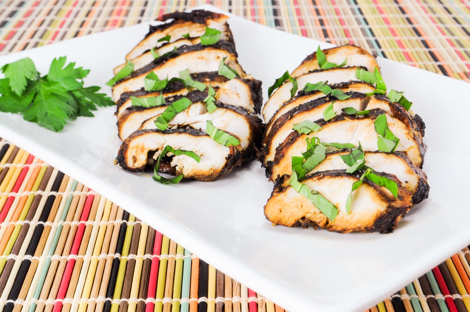 Balsamic Garlic and Basil Marinated Chicken Breasts