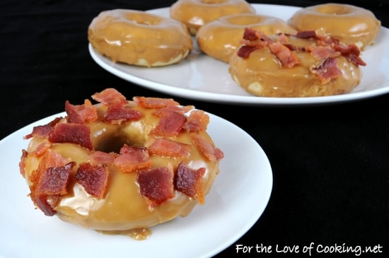Baked Donuts with Maple Frosting and Bacon Crumbles