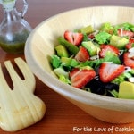 Strawberry and Avocado Salad with Honey Maple Poppy Seed Vinaigrette