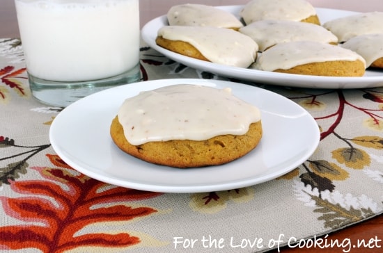 Pumpkin Cookies with Browned Butter Icing