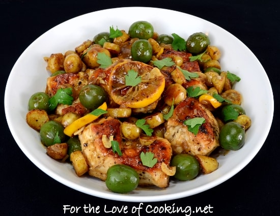 Meyer Lemon Chicken with Baby Potatoes and Castelvetrano Olives
