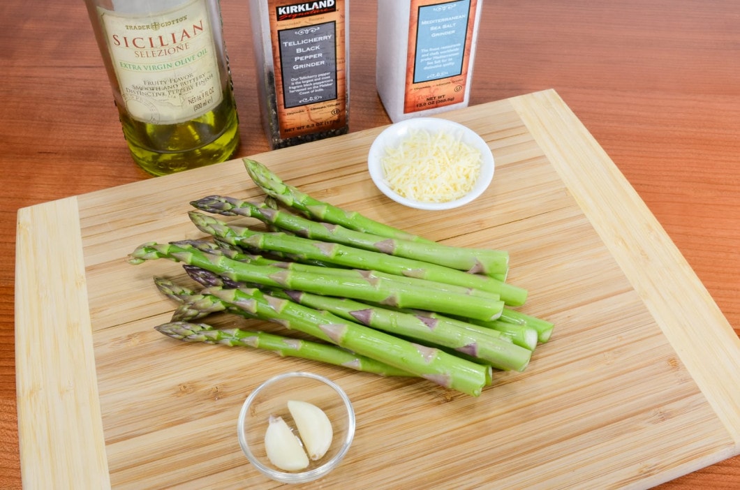 Pan Roasted Asparagus with Garlic and Parmesan