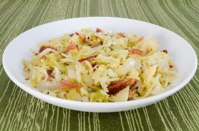Tangy Sautéed Cabbage and Onions with Bacon | For the Love of Cooking