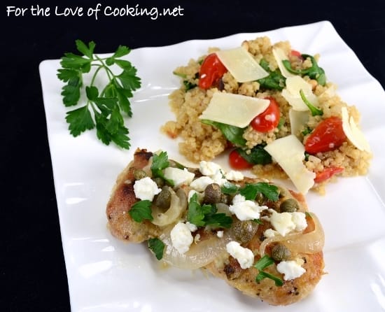 Greek Chicken Thighs with Lemon, Capers, and Feta