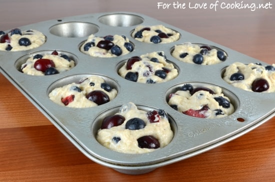 Cherry and Blueberry Muffins