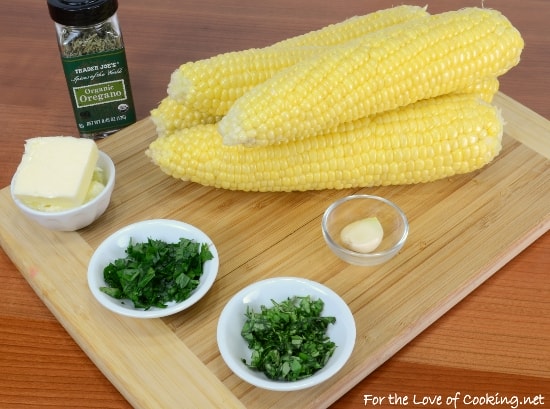 Grilled Corn with Herb and Garlic Butter