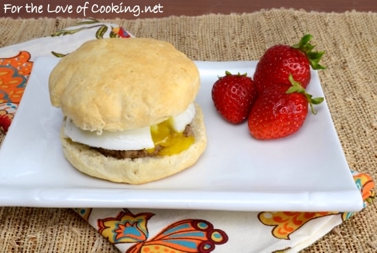 Sausage, Egg, and Biscuit Sandwich