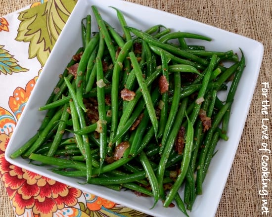 Green Beans with Bacon Vinaigrette