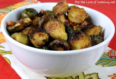 Roasted Brussel Sprouts with Pancetta and Balsamic Vinegar