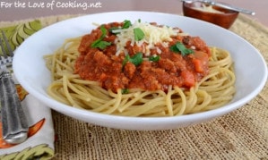 Slow Simmered Meat Sauce with Ground Turkey and Italian Sausage