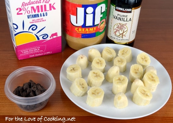 Banana, Chocolate, and Peanut Butter Milkshake