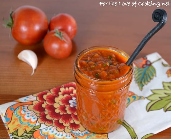 Roasted Tomato and Fresh Basil Pizza Sauce For the Love of Cooking