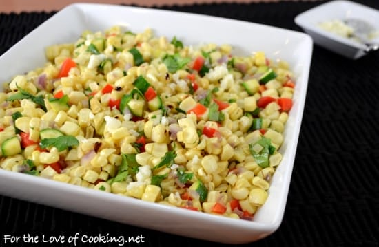 Corn Sauté with Zucchini and Bell Pepper