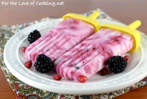 Blackberry and Pomegranate Popsicles