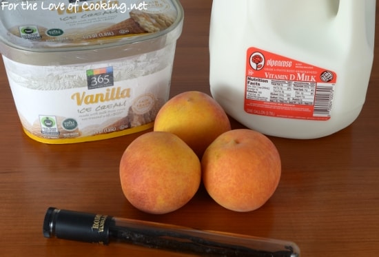 Peach Milkshake with Vanilla Bean
