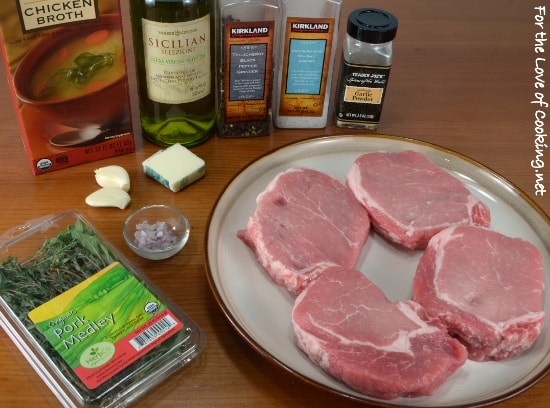 Thick Cut Pork Chops with Herb Garlic Pan Sauce