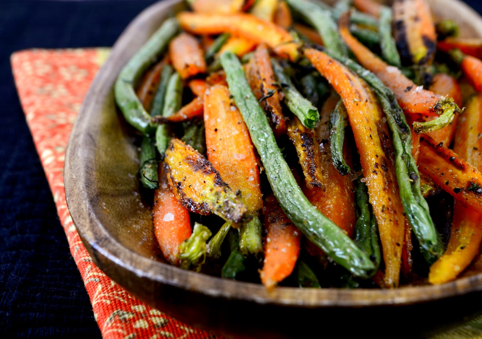 Simply Roasted Carrots and Green Beans