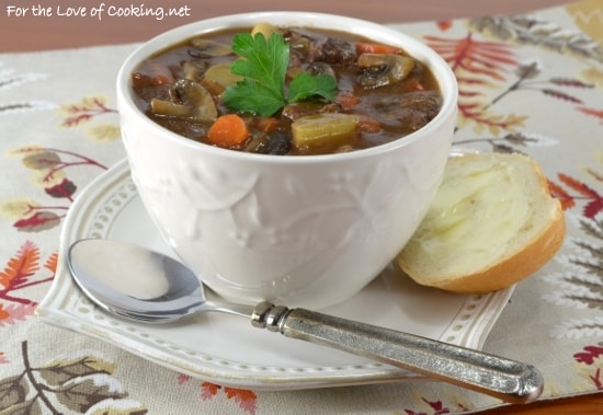 Slow Simmered Beef and Mushroom Stew