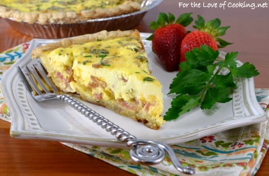 Bacon, Sharp Cheddar, and Chive Quiche