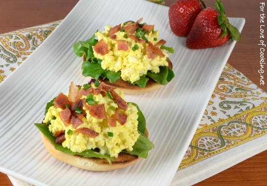 Open-Faced Egg Salad Sandwich with Bacon and Chives