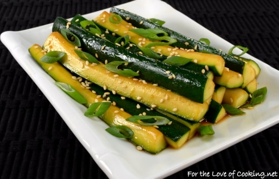 Spicy Asian Zucchini Spears