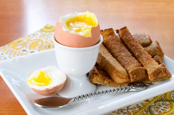 Soft Boiled Egg with Buttery Toast "Soldiers"