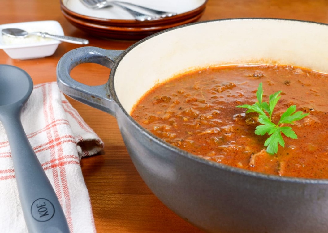 Rustic Slow-Simmered Tomato Sauce with Meat