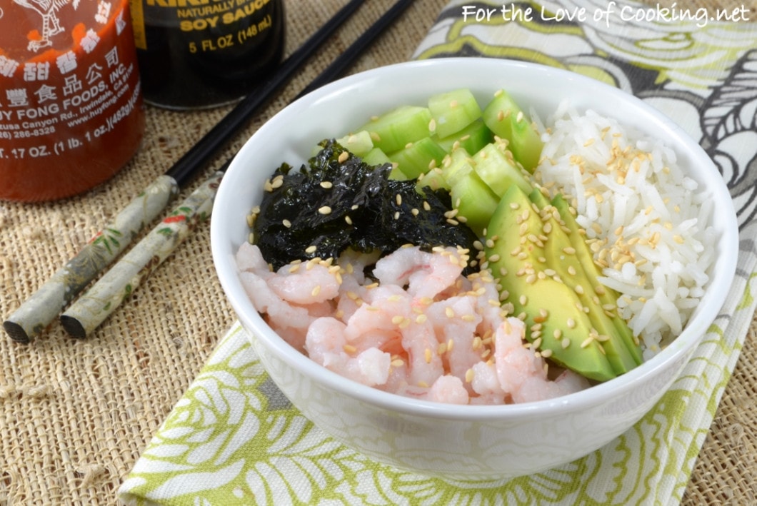 Shrimp Sushi Rice Bowl