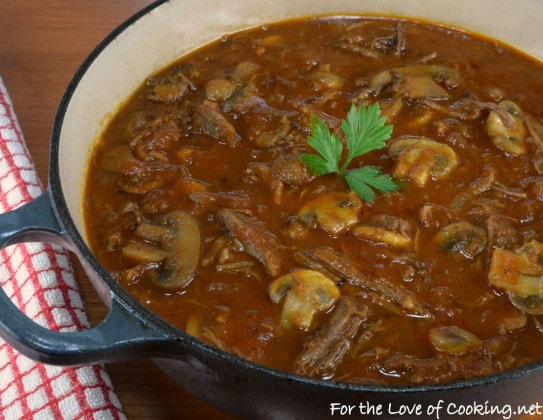 Rustic Slow-Simmered Mushroom and Meat Sauce | For the Love of Cooking