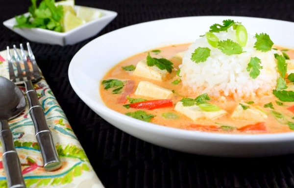 Coconut-Poached Tofu with Lemongrass and Red Curry
