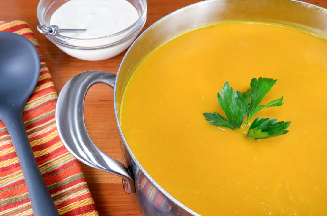 Butternut Squash Soup with Cider Cream